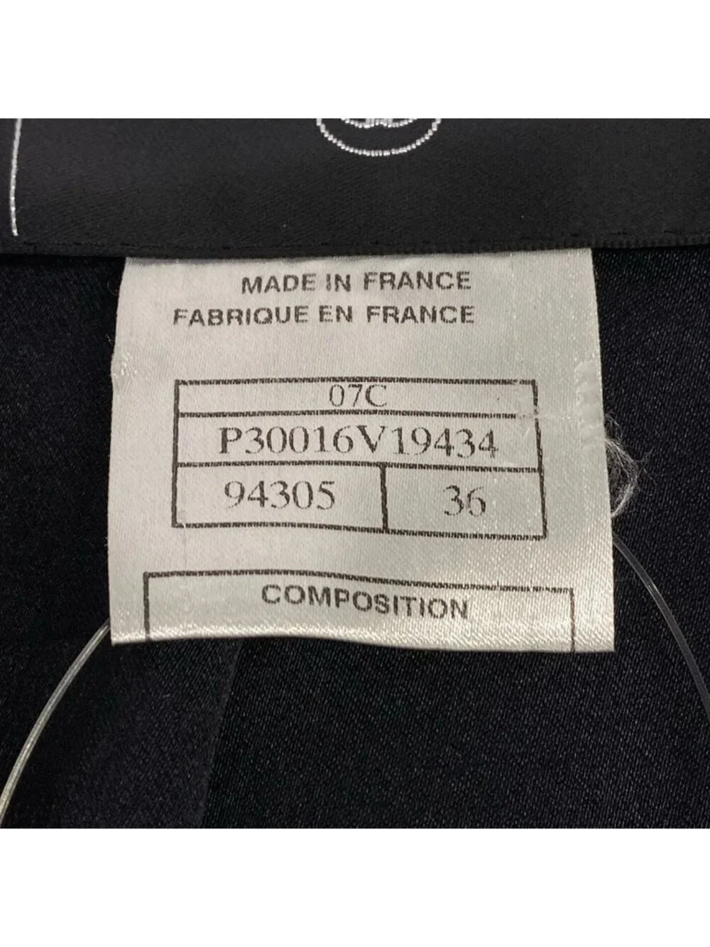 Chanel Jacket S Navy CC Logo Long Sleeve